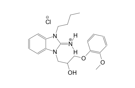 1-butyl-3-[2-hydroxy-3-(2-methoxyphenoxy)propyl]-1,3-dihydro-2H-benzimidazol-2-iminium chloride