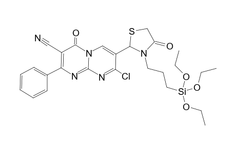 8-Chloro-4-oxo-2-phenyl-7-[4-oxo-3-(3-(triethoxysilyl)-n-propyl)-1,3-thiazolidin-2-yl]-4H-pyrimido[1,2-a]pyrimidine-3-carbonitrile