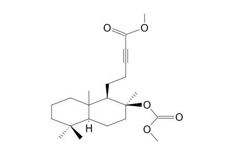 5-[(1R,2S,4aS)-2-carbomethoxyoxy-2,5,5,8a-tetramethyl-decalin-1-yl]pent-2-ynoic acid methyl ester