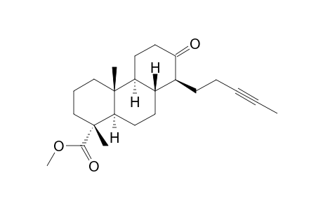 Methyl 13-Oxo-14.beta.-(3-pentynyl)podocarpan-18-oate