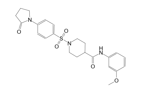 N-(3-methoxyphenyl)-1-{[4-(2-oxo-1-pyrrolidinyl)phenyl]sulfonyl}-4-piperidinecarboxamide
