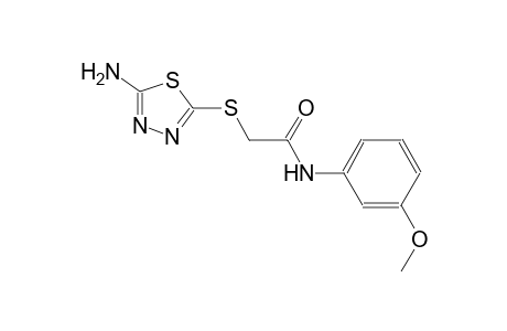 2-[(5-amino-1,3,4-thiadiazol-2-yl)sulfanyl]-N-(3-methoxyphenyl)acetamide