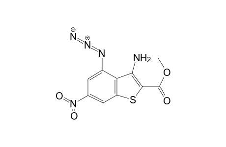 Benzothiophene-2-carboxylic acid, 3-amino-4-azido-6-nitro-, methyl ester