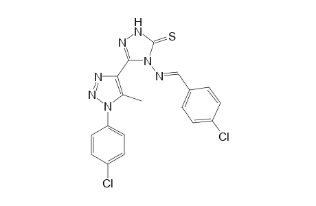 (E)-4-((4-chlorobenzylidene)amino)-3-(1-(4-chlorophenyl)-5-methyl-1H-1,2,3-triazol-4-yl)-1H-1,2,4-triazole-5(4H)-thione