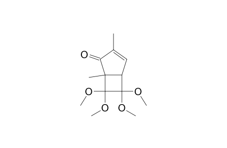 6,6,7,7-tetramethoxy-1,3-dimethylbicyclo[3.2.0]hept-3-en-2-one