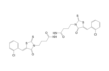 4-[(5Z)-5-(2-chlorobenzylidene)-4-oxo-2-thioxo-1,3-thiazolidin-3-yl]-N'-{4-[(5Z)-5-(2-chlorobenzylidene)-4-oxo-2-thioxo-1,3-thiazolidin-3-yl]butanoyl}butanohydrazide