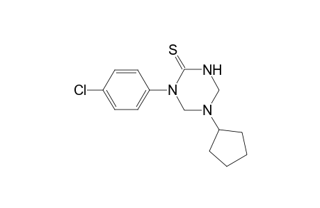 1,3,5-Triazine-2(1H)-thione, 1-(4-chlorophenyl)-5-cyclopentyltetrahydro-