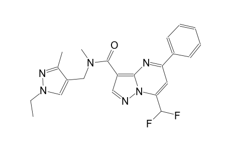 7-(difluoromethyl)-N-[(1-ethyl-3-methyl-1H-pyrazol-4-yl)methyl]-N-methyl-5-phenylpyrazolo[1,5-a]pyrimidine-3-carboxamide