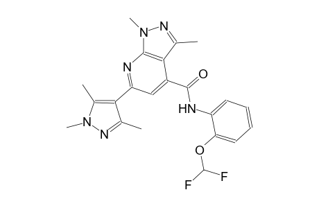 N-[2-(difluoromethoxy)phenyl]-1,3-dimethyl-6-(1,3,5-trimethyl-1H-pyrazol-4-yl)-1H-pyrazolo[3,4-b]pyridine-4-carboxamide