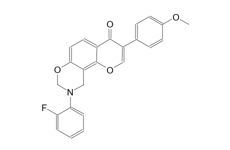 4H,8H-pyrano[2,3-f][1,3]benzoxazin-4-one, 9-(2-fluorophenyl)-9,10-dihydro-3-(4-methoxyphenyl)-