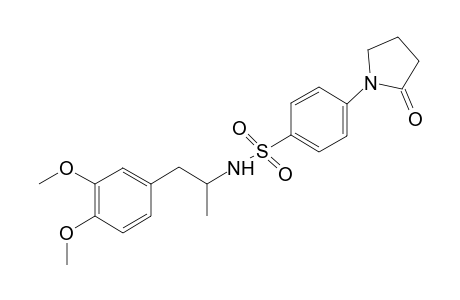 Benzenesulfonamide, N-[2-(3,4-dimethoxyphenyl)-1-methylethyl]-4-(2-oxo-1-pyrrolidinyl)-