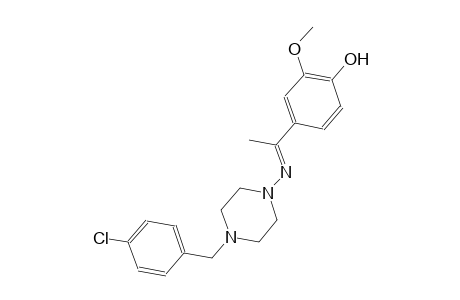 phenol, 4-[(1E)-1-[[4-[(4-chlorophenyl)methyl]-1-piperazinyl]imino]ethyl]-2-methoxy-