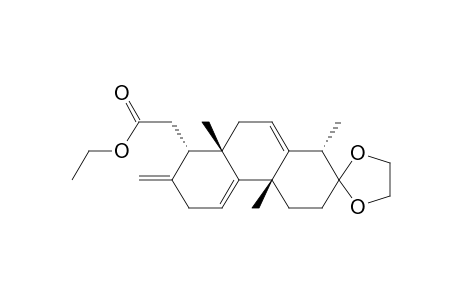 Spiro[1,3-dioxolane-2,2'(1'H)-phenanthrene]-8'-acetic acid, 3',4',4'a,6',7',8',8'a,9'-octahydro-1',4'a,8'a-trimethyl-7'-methylene-, ethyl ester, (1'.alpha.,4'a.beta.,8'.alpha.,8'a.beta.)-(.+-.)-