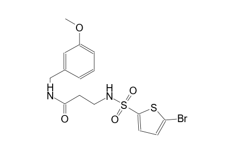 3-{[(5-bromo-2-thienyl)sulfonyl]amino}-N-(3-methoxybenzyl)propanamide