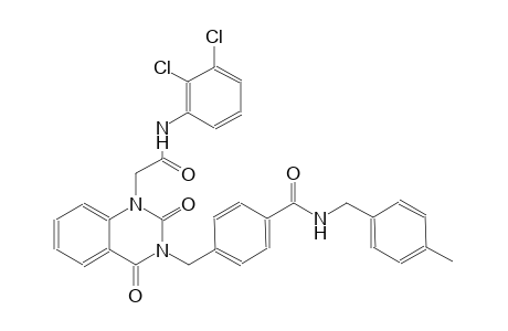 4-[(1-[2-(2,3-dichloroanilino)-2-oxoethyl]-2,4-dioxo-1,4-dihydro-3(2H)-quinazolinyl)methyl]-N-(4-methylbenzyl)benzamide