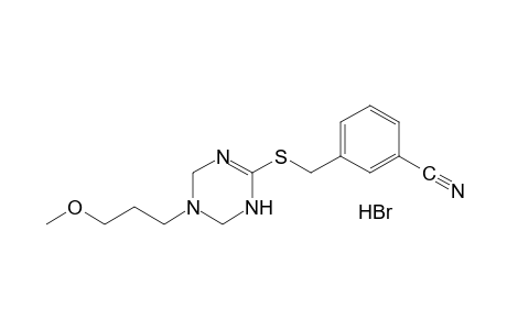 alpha-{[5-(3-methoxypropyl)-1,4,5,6-tetrahydro-s-triazin-2-yl]thio}-m-tolunitrile, monohydrobromide