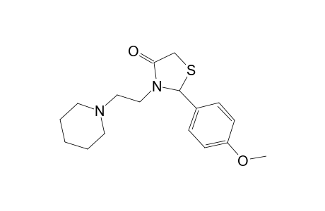 2-(4-Methoxy-phenyl)-3-(2-piperidin-1-yl-ethyl)-thiazolidin-4-one
