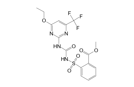 Benzoic acid, 2-[[[[[4-ethoxy-6-(trifluoromethyl)-2-pyrimidinyl]amino]carbonyl]amino]sulfonyl]-, methyl ester