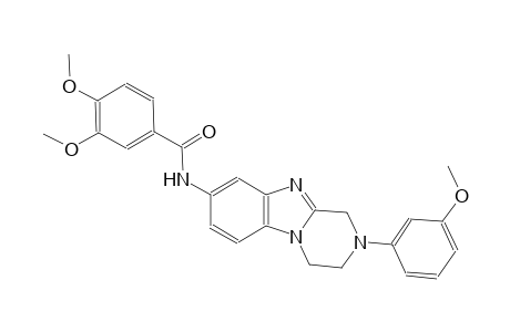 benzamide, 3,4-dimethoxy-N-[1,2,3,4-tetrahydro-2-(3-methoxyphenyl)pyrazino[1,2-a]benzimidazol-8-yl]-