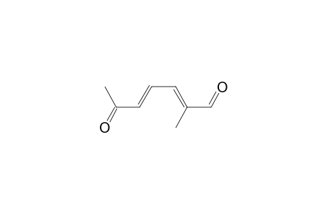 (2E,4E)-2-methyl-6-oxidanylidene-hepta-2,4-dienal
