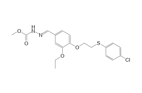 methyl (2E)-2-(4-{2-[(4-chlorophenyl)sulfanyl]ethoxy}-3-ethoxybenzylidene)hydrazinecarboxylate