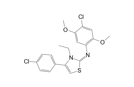 (4-chloro-2,5-dimethoxy-phenyl)-[4-(4-chloro-phenyl)-3-ethyl-3H-thiazol-2-ylidene]-amine