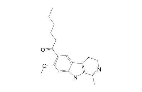 10-HEXANOYL-11-METHOXY-3-METHYL-5,6-DIHYDRO-BETA-CARBOLINE