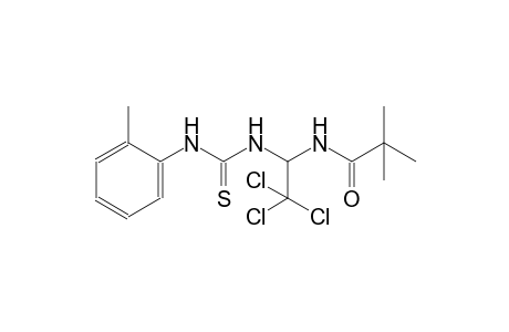 2,2-dimethyl-N-{2,2,2-trichloro-1-[(2-toluidinocarbothioyl)amino]ethyl}propanamide