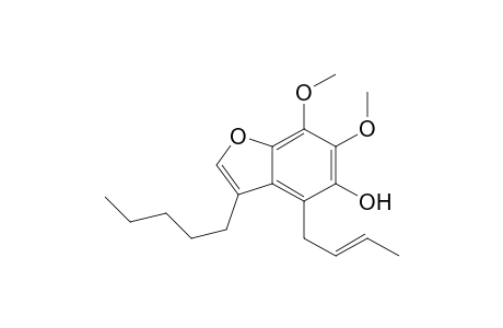 4-(2-Butenyl)-6,7-dimethoxy-5-hydroxy-3-pentylbenzofuran
