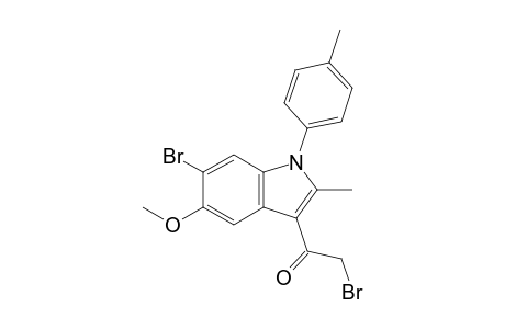 2-Bromanyl-1-[6-bromanyl-5-methoxy-2-methyl-1-(4-methylphenyl)indol-3-yl]ethanone
