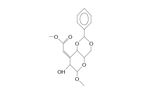 Methyl 4,6-O-benzylidene-3-deoxy-3-C-(methoxycarbonyl-methylene)-A-D-ribo-hexopyranoside