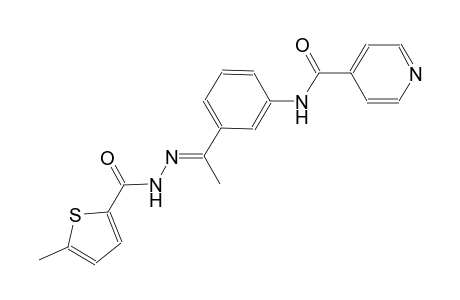 N-(3-{(1E)-N-[(5-methyl-2-thienyl)carbonyl]ethanehydrazonoyl}phenyl)isonicotinamide