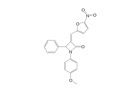 (Z)-1-(4-METHOXYPHENYL)-3-(5-NITROFURAN-2-YLMETHYLENE)-4-PHENYLAZETIDIN-2-ONE