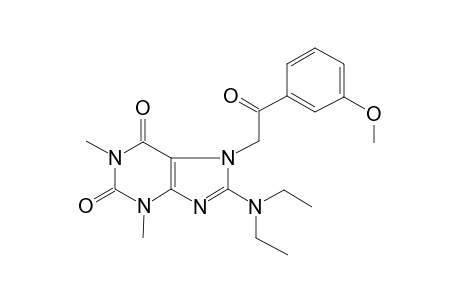 8-(diethylamino)-7-[2-(3-methoxyphenyl)-2-oxoethyl]-1,3-dimethyl-3,7-dihydro-1H-purine-2,6-dione