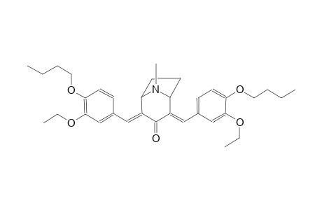 8-azabicyclo[3.2.1]octan-3-one, 2,4-bis[(4-butoxy-3-ethoxyphenyl)methylene]-8-methyl-, (2E,4E)-