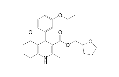4-(3-Ethoxyphenyl)-2-methyl-5-oxo-4,6,7,8-tetrahydro-1H-quinoline-3-carboxylic acid 2-oxolanylmethyl ester