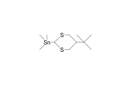 trans-5-tert.-Butyl-2-(trimethylstannyl)-1,3-dithiane