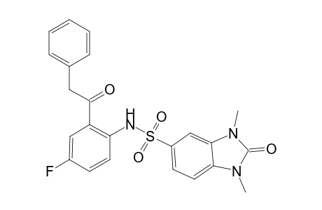 1H-1,3-Benzimidazole-5-sulfonamide, N-[4-fluoro-2-(2-phenylacetyl)phenyl]-2,3-dihydro-1,3-dimethyl-2-oxo-