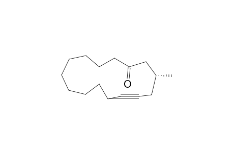 (3R)-3-methyl-1-cyclopentadec-5-ynone