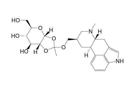 D-6-Methyl-8-(alpha-D-glucopyranose-1,2-orthoacetate-methyl)-ergolin-I