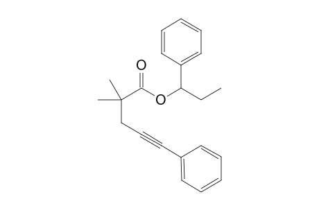2,2-Dimethyl-5-phenylpent-4-ynoic acid 1-phenylpropyl ester