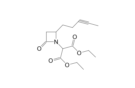 1-(Diethyl malonate-2-yl)-4-(3-pentynyl)azetidin-2-one