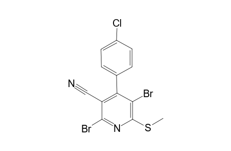 2,5-DIBROM-4-(PARA-CHLORPHENYL)-6-METHYLTHIO-NICOTINONITRIL
