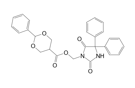 2',4'-Dioxo-5',5'-diphenyl-3'-imidazolinyl)methoxy 2-phenyl-1,3-dioxan-5-carboxylate