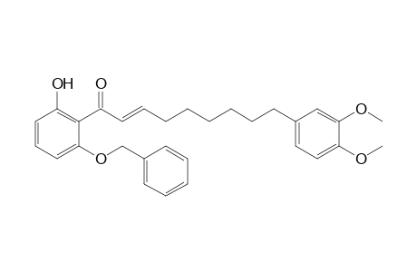 (E)-1-(2-benzoxy-6-hydroxy-phenyl)-9-(3,4-dimethoxyphenyl)non-2-en-1-one