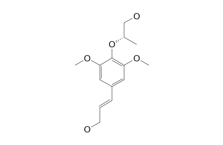 MYRISLIGNANOMETIN-B;(S)-(-)-2-[4-(3-HYDROXY-(E)-PROP-1-ENYL)-2,6-DIMETHOXYPHENOXY]-1-PROPANOL