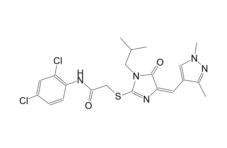 N-(2,4-dichlorophenyl)-2-({(4E)-4-[(1,3-dimethyl-1H-pyrazol-4-yl)methylene]-1-isobutyl-5-oxo-4,5-dihydro-1H-imidazol-2-yl}sulfanyl)acetamide