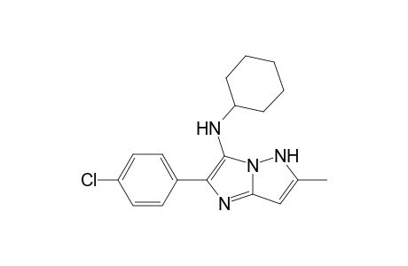 2-(4-Chlorophenyl)-N-cyclohexyl-6-methyl-5H-imidazo[1,2-b]pyrazol-3-amine