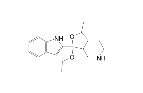 3-Ethoxy-3-(indol-2-yl)-1,6-dimethylperhydrofuro(3,4-C)-pyridine