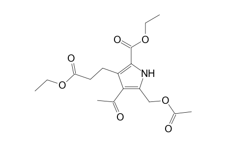 1H-2-Pyrrolecarboxylic acid, 4-acetyl-5-[(aetyloxy)methyl]-3-(3-ethoxy-3-oxopropyl)-, ethyl ester
